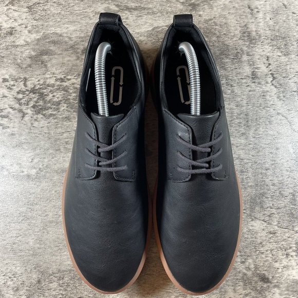 Ponto Pacific Black Shoes Size 11 Loafer Lace Up Dress Business Casual Oxford - Picture 7 of 8